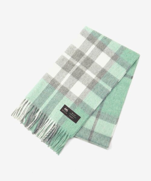 ＊＊NIMES / ニーム マフラー・ショール・スヌード・ストール | MOON WOOL100％チェックマフラー | 詳細3
