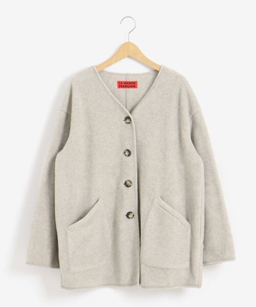 ＊＊NIMES / ニーム その他アウター | ボアライクフリースVネックミディコート | 詳細12