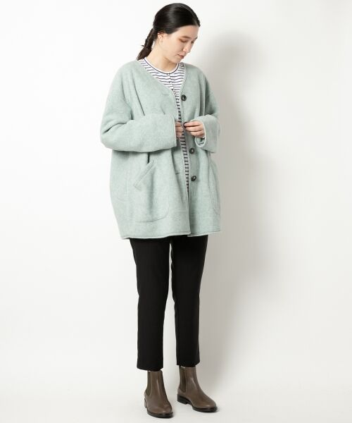 ＊＊NIMES / ニーム その他アウター | ボアライクフリースVネックミディコート | 詳細3