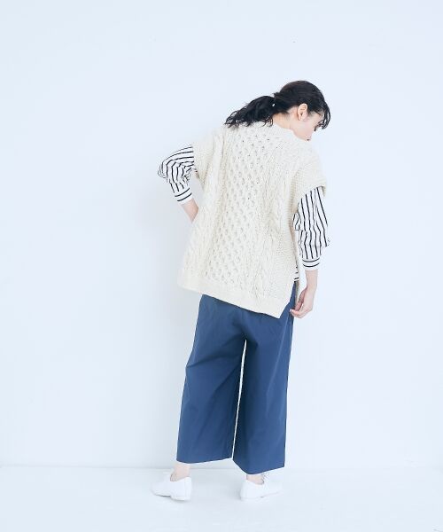＊＊NIMES / ニーム カットソー | サイドスリットボーダープルオーバー | 詳細11