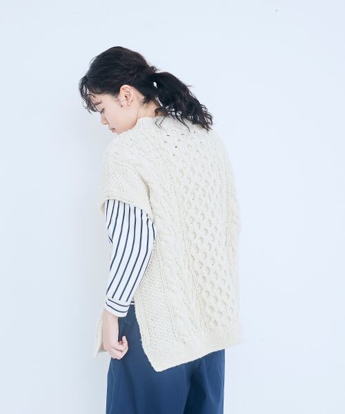 ＊＊NIMES / ニーム カットソー | サイドスリットボーダープルオーバー | 詳細12