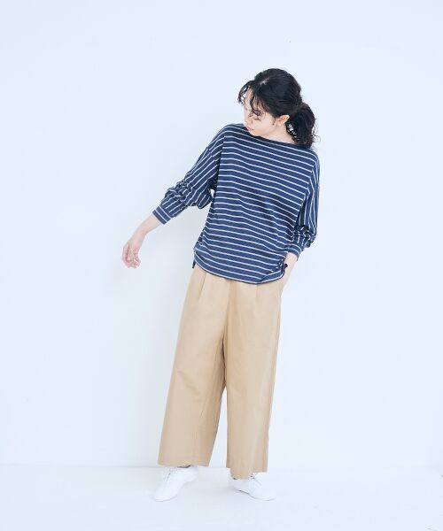 ＊＊NIMES / ニーム カットソー | サイドスリットボーダープルオーバー | 詳細2