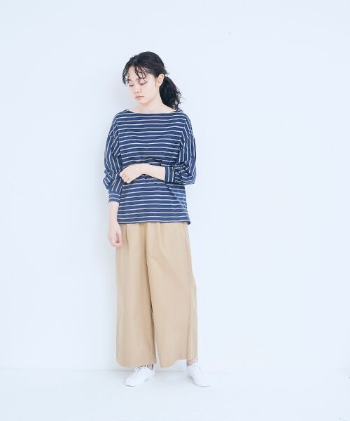 サイドスリットボーダープルオーバー （カットソー）｜＊＊NIMES