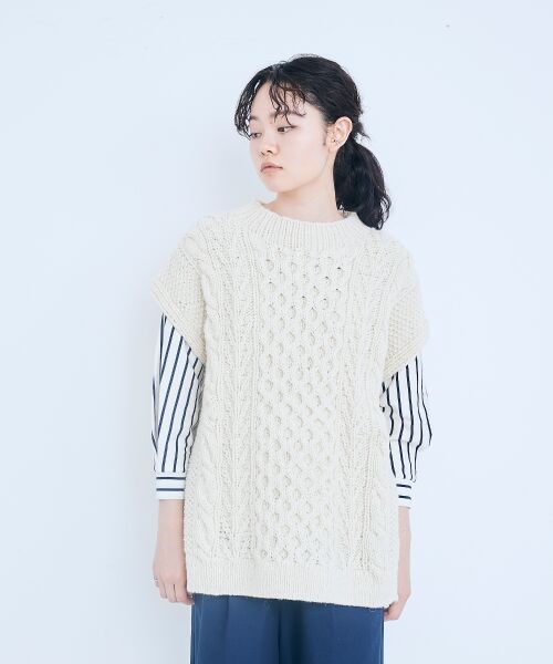 サイドスリットボーダープルオーバー （カットソー）｜＊＊NIMES