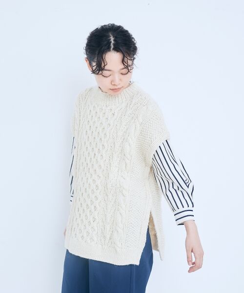 ＊＊NIMES / ニーム カットソー | サイドスリットボーダープルオーバー | 詳細9