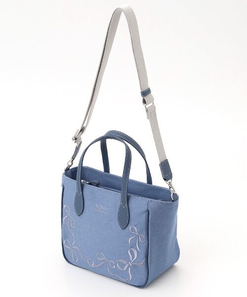 NINA NINA RICCI/ニナ・ニナ リッチ 【マリアバッグ】 2WAYハンドバッグ ブルー F NINA NINA RICCI/ニナ・ニナ リッチ 【マリアバッグ】 2WAYハンドバッグ ブルー F