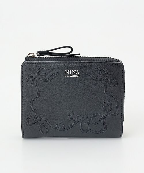 NINA NINA RICCI/ニナ・ニナ リッチ 【マリアパース】L字ファスナー折財布 ブラック F