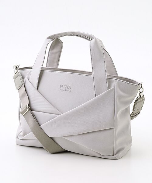 NINA NINA RICCI / ニナ・ニナ リッチ ハンドバッグ | 【ブークレ】2WAYハンドバッグ（ライトグレー）