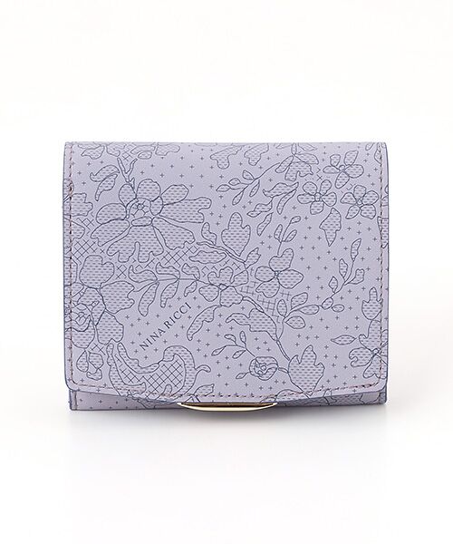 NINA RICCI/ニナ リッチ 【ダンテルパース】二つ折りBOX財布 ラベンダー F NINA RICCI/ニナ リッチ 【ダンテルパース】二つ折りBOX財布 ラベンダー F