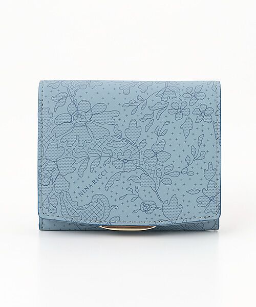 NINA RICCI/ニナ リッチ 【ダンテルパース】二つ折りBOX財布 ブルー F NINA RICCI/ニナ リッチ 【ダンテルパース】二つ折りBOX財布 ブルー F