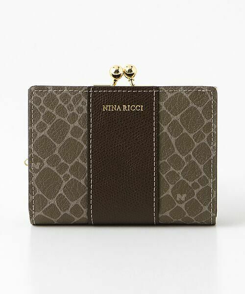 NINA RICCI / ニナ リッチ 財布・コインケース・マネークリップ | 【グレインヌーボーパース】がま口折り財布（ダークブラウン）