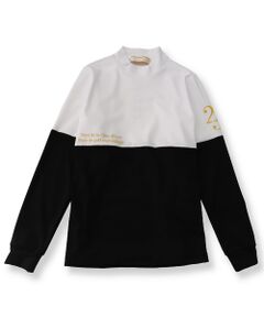 【レディース】切り替えモックネック