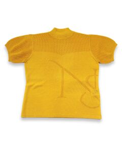 【レディース】メッシュニットモックネック