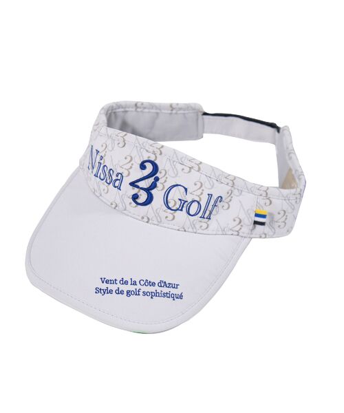 NS23 par Nissa Golf/エヌエス23・パー・ニッサゴルフ モノグラムバイザー ホワイト F NS23 par Nissa Golf/エヌエス23・パー・ニッサゴルフ モノグラムバイザー ホワイト F