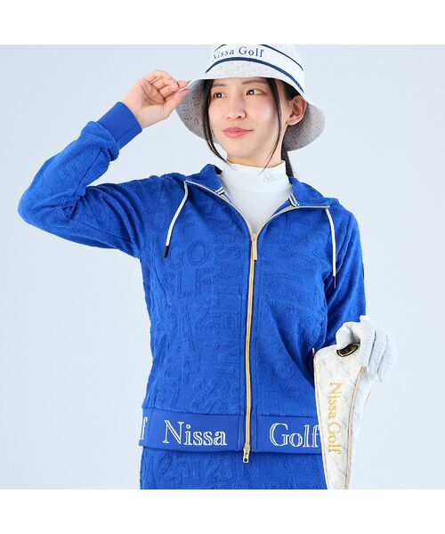 NS23 par Nissa Golf / エヌエス23・パー・ニッサゴルフ パーカー | 【レディース】パイルジャカードパーカー（ブルー）