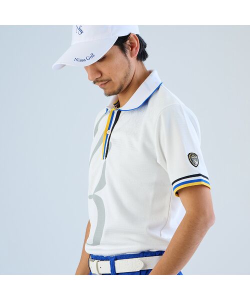 NS23 par Nissa Golf / エヌエス23・パー・ニッサゴルフ ポロシャツ | 【メンズ】パネルジャカードポロシャツ | 詳細2