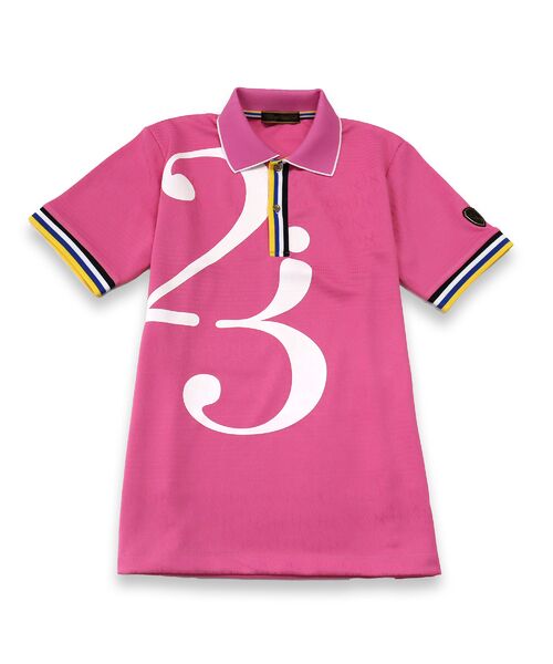 NS23 par Nissa Golf / エヌエス23・パー・ニッサゴルフ ポロシャツ | 【メンズ】パネルジャカードポロシャツ(ピンク)