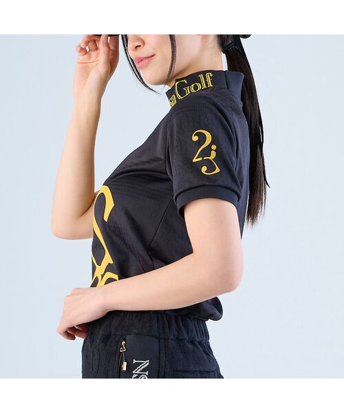 NS23 par Nissa Golf / エヌエス23・パー・ニッサゴルフ カットソー | 【林菜乃子プロ着用】【レディース】パネルジャカード半袖モックネック | 詳細6