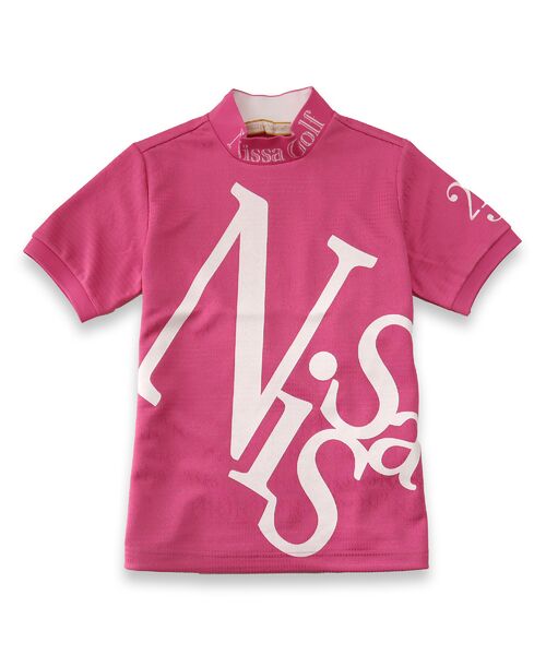 NS23 par Nissa Golf / エヌエス23・パー・ニッサゴルフ 【林菜乃子プロ着用】【レディース】パネルジャカード半袖モックネック セール】 【林菜乃子プロ着用】【レディース】パネルジャカード