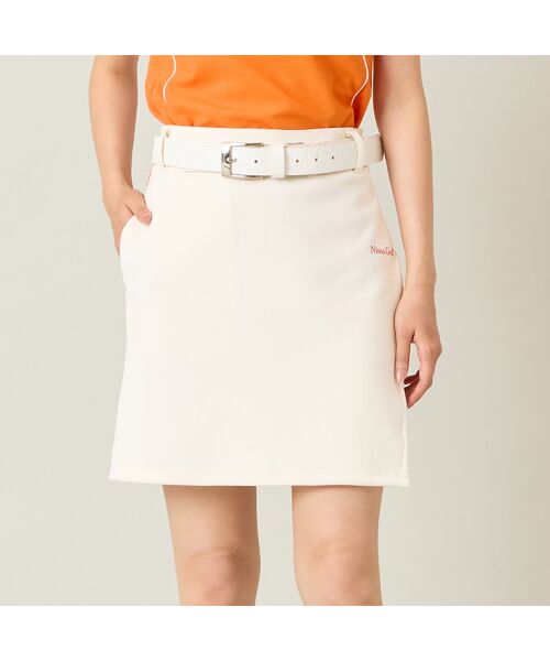 NS23 par Nissa Golf / エヌエス23・パー・ニッサゴルフ ミニ・ひざ丈スカート | 【レディース】アクアスーティングジャージスカート(ホワイト)