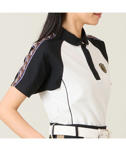 NS23 par Nissa Golf / エヌエス23・パー・ニッサゴルフ ポロシャツ | 【レディース】配色半袖ポロシャツ | 詳細2