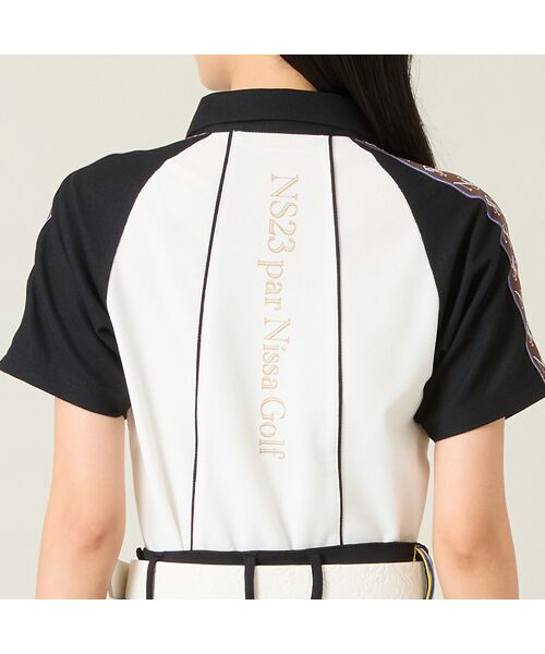 NS23 par Nissa Golf / エヌエス23・パー・ニッサゴルフ ポロシャツ | 【レディース】配色半袖ポロシャツ | 詳細3