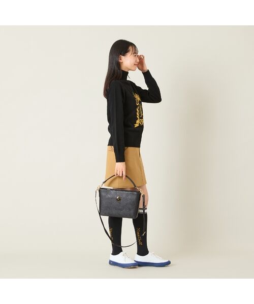 NS23 par Nissa Golf / エヌエス23・パー・ニッサゴルフ スポーツグッズ | 【本革使用】エンボス加工ショルダーバッグ大 | 詳細9