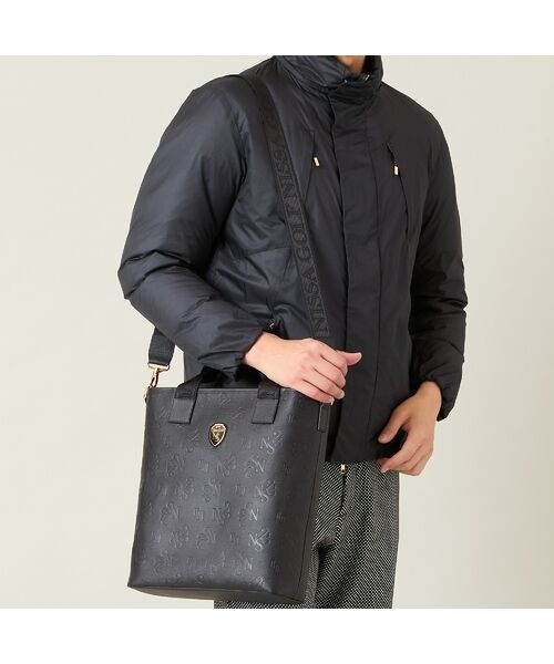 NS23 par Nissa Golf / エヌエス23・パー・ニッサゴルフ スポーツグッズ | 【本革使用】エンボス加工縦型2wayトートバッグ | 詳細1