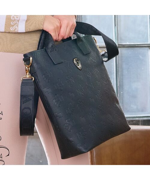 NS23 par Nissa Golf / エヌエス23・パー・ニッサゴルフ スポーツグッズ | 【本革使用】エンボス加工縦型2wayトートバッグ | 詳細11