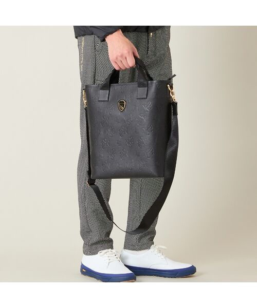 NS23 par Nissa Golf / エヌエス23・パー・ニッサゴルフ スポーツグッズ | 【本革使用】エンボス加工縦型2wayトートバッグ | 詳細6