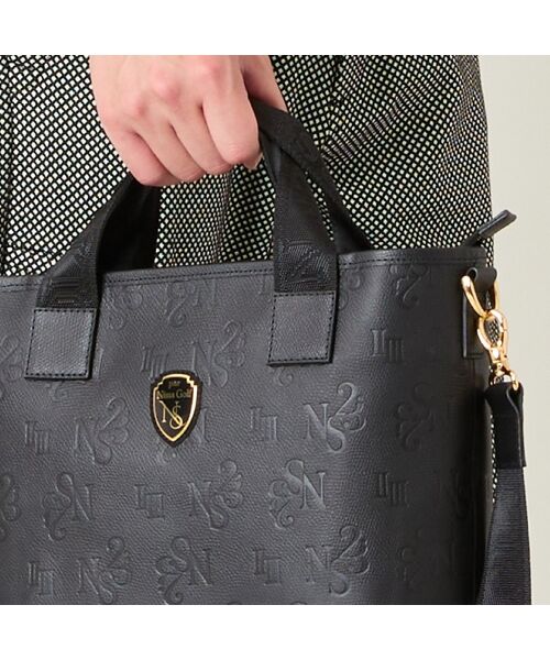 NS23 par Nissa Golf / エヌエス23・パー・ニッサゴルフ スポーツグッズ | 【本革使用】エンボス加工縦型2wayトートバッグ | 詳細7