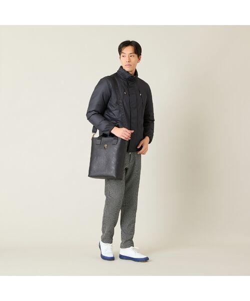 NS23 par Nissa Golf / エヌエス23・パー・ニッサゴルフ スポーツグッズ | 【本革使用】エンボス加工縦型2wayトートバッグ | 詳細9