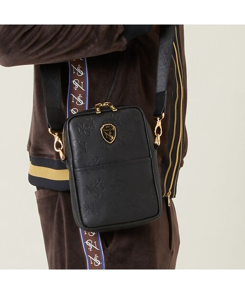 NS23 par Nissa Golf / エヌエス23・パー・ニッサゴルフ スポーツグッズ | 【本革使用】エンボス加工ショルダーポーチ | 詳細2