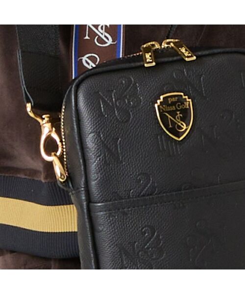 NS23 par Nissa Golf / エヌエス23・パー・ニッサゴルフ スポーツグッズ | 【本革使用】エンボス加工ショルダーポーチ | 詳細3