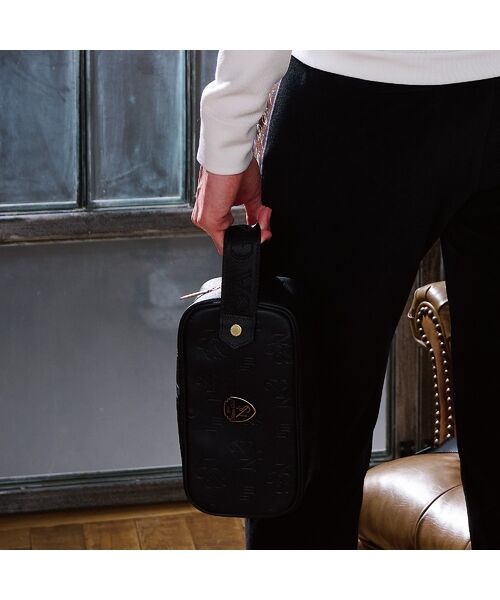 NS23 par Nissa Golf / エヌエス23・パー・ニッサゴルフ スポーツグッズ | 【本革使用】エンボス加工クラッチバッグ | 詳細12