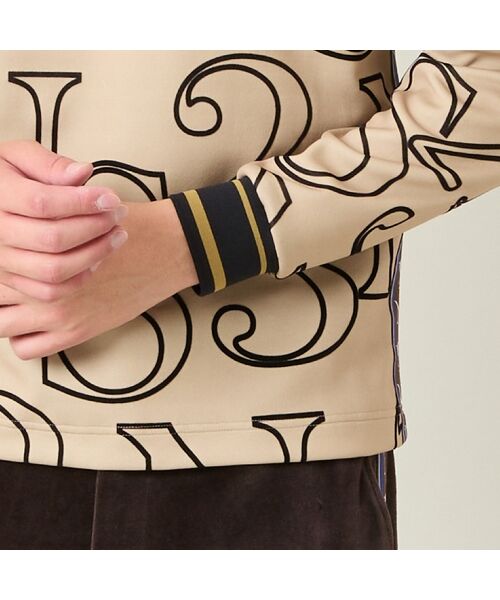 NS23 par Nissa Golf / エヌエス23・パー・ニッサゴルフ カットソー | 【メンズ】フロッキープリント長袖モックネック | 詳細2