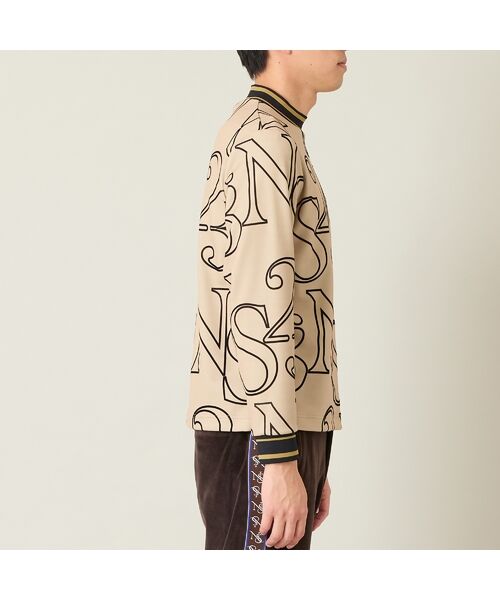 NS23 par Nissa Golf / エヌエス23・パー・ニッサゴルフ カットソー | 【メンズ】フロッキープリント長袖モックネック | 詳細3