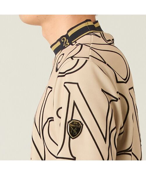 NS23 par Nissa Golf / エヌエス23・パー・ニッサゴルフ カットソー | 【メンズ】フロッキープリント長袖モックネック | 詳細5