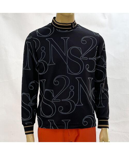 NS23 par Nissa Golf / エヌエス23・パー・ニッサゴルフ カットソー | 【メンズ】フロッキープリント長袖モックネック | 詳細6
