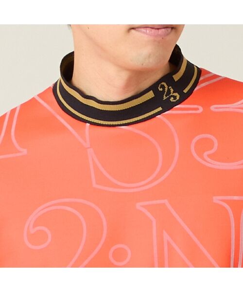 NS23 par Nissa Golf / エヌエス23・パー・ニッサゴルフ カットソー | 【メンズ】フロッキープリント長袖モックネック | 詳細7