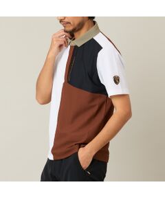 NS23 par Nissa Golf / エヌエス23・パー・ニッサゴルフ ポロシャツ | 【Men's】カラーブロック半袖シャツ