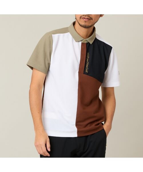 NS23 par Nissa Golf / エヌエス23・パー・ニッサゴルフ ポロシャツ | 【Men's】カラーブロック半袖シャツ | 詳細1