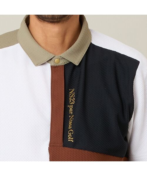 NS23 par Nissa Golf / エヌエス23・パー・ニッサゴルフ ポロシャツ | 【Men's】カラーブロック半袖シャツ | 詳細4