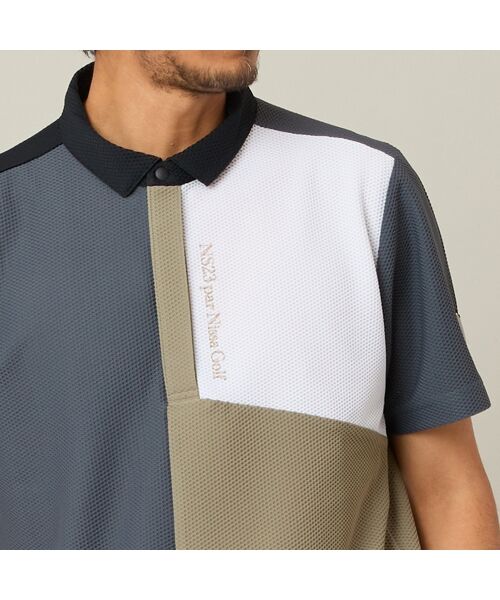 NS23 par Nissa Golf / エヌエス23・パー・ニッサゴルフ ポロシャツ | 【Men's】カラーブロック半袖シャツ | 詳細13