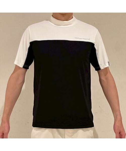 NS23 par Nissa Golf / エヌエス23・パー・ニッサゴルフ カットソー | 【メンズ】切り替え半袖モックネック | 詳細1
