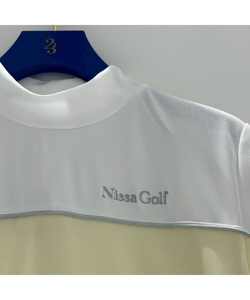 NS23 par Nissa Golf / エヌエス23・パー・ニッサゴルフ カットソー | 【レディス】切り替え半袖モックネック | 詳細2