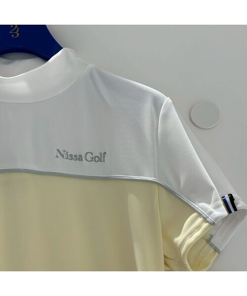 NS23 par Nissa Golf / エヌエス23・パー・ニッサゴルフ カットソー | 【レディス】切り替え半袖モックネック | 詳細3