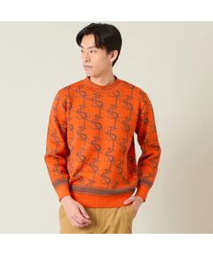 NS23 par Nissa Golf / エヌエス23・パー・ニッサゴルフ ニット・セーター | 【メンズ】モノグラム柄ニットトップス