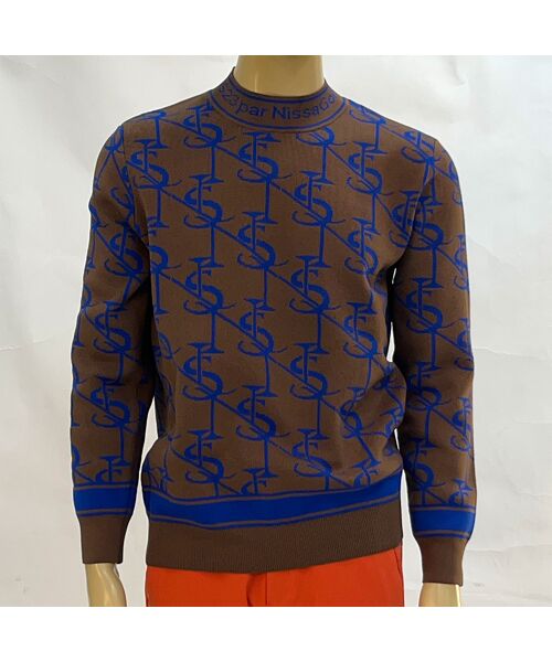 NS23 par Nissa Golf / エヌエス23・パー・ニッサゴルフ ニット・セーター | 【メンズ】モノグラム柄ニットトップス | 詳細1