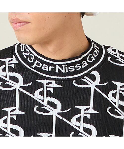 NS23 par Nissa Golf / エヌエス23・パー・ニッサゴルフ ニット・セーター | 【メンズ】モノグラム柄ニットトップス | 詳細2